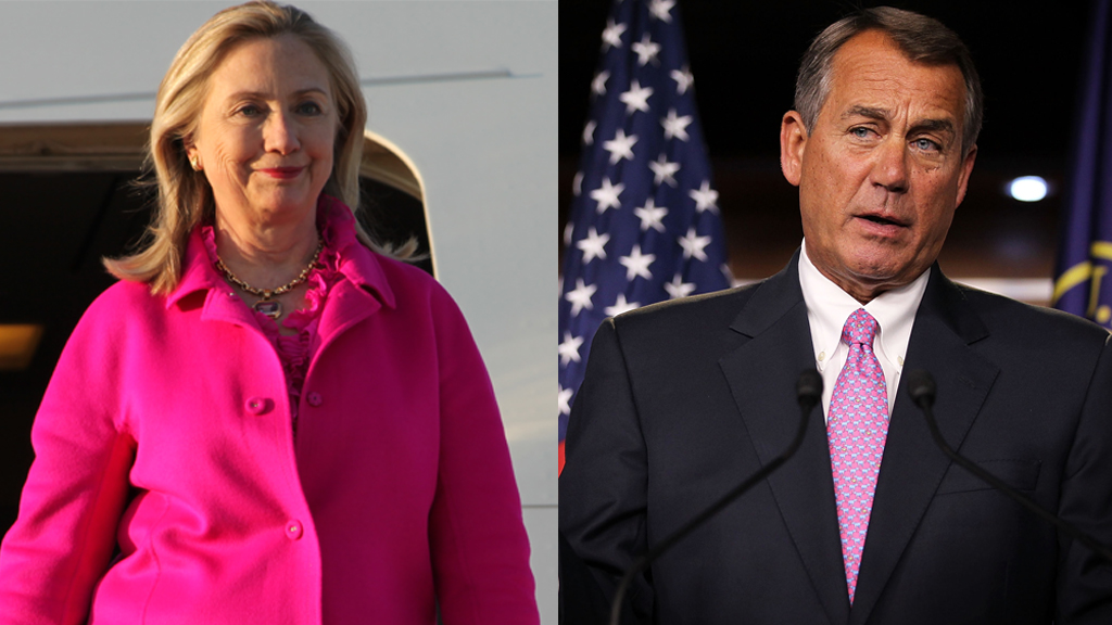 Clinton and Boehner hot pink