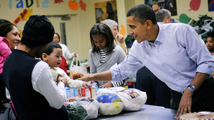 Obama's Thanksgiving message cites need for bipartisan cooperation