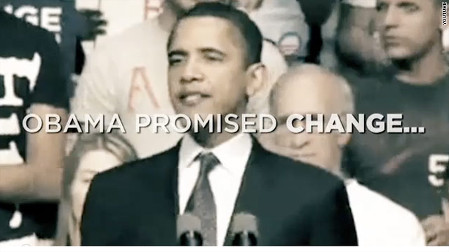 Liberal group uses Obama's words against him