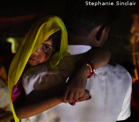 Rajni, 5, was woken up around 4 am to participate in the wedding ceremony in India.